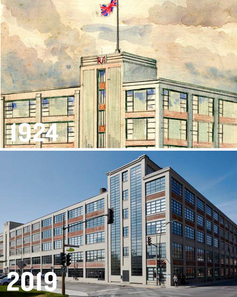 Historical shot of the RCA building in 1924 vs. a recent 2019 image. 