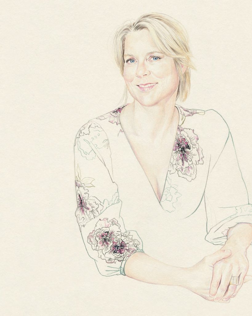 Sketch of Diana Olsen.